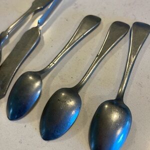 Brazil silver butter knives and spoon